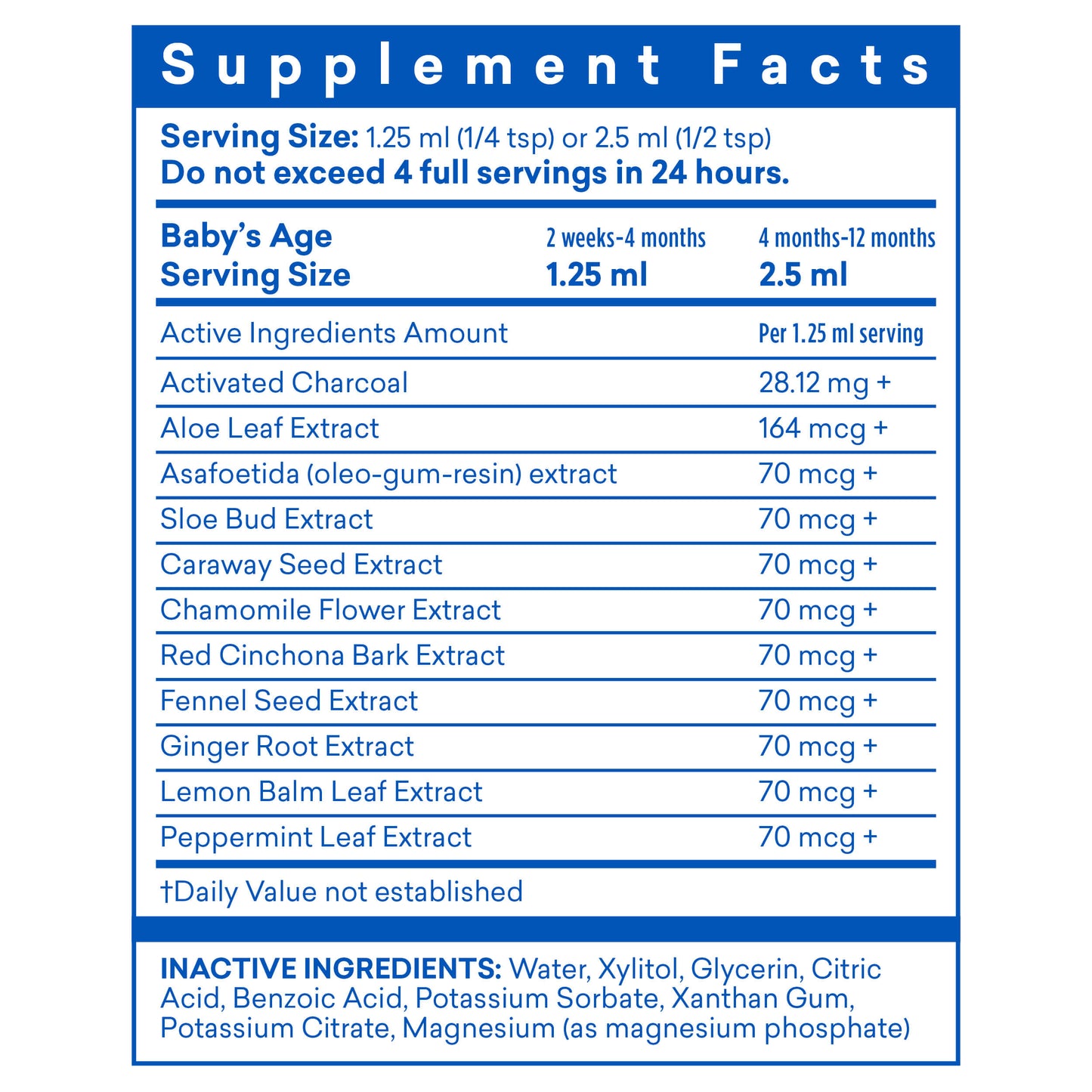 Colic Calm Plus Liquid Dietary Supplement Gripe Water (Extra Strength) for baby colic, gas, reflux and upset tummy.