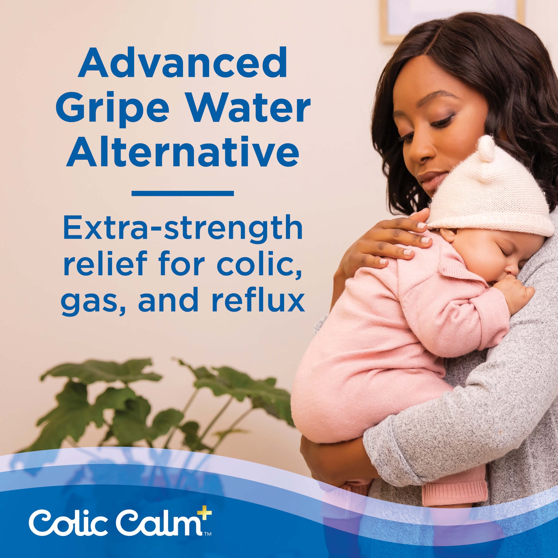 Colic Calm Plus Liquid Dietary Supplement Gripe Water (Extra Strength) for baby colic, gas, reflux and upset tummy.