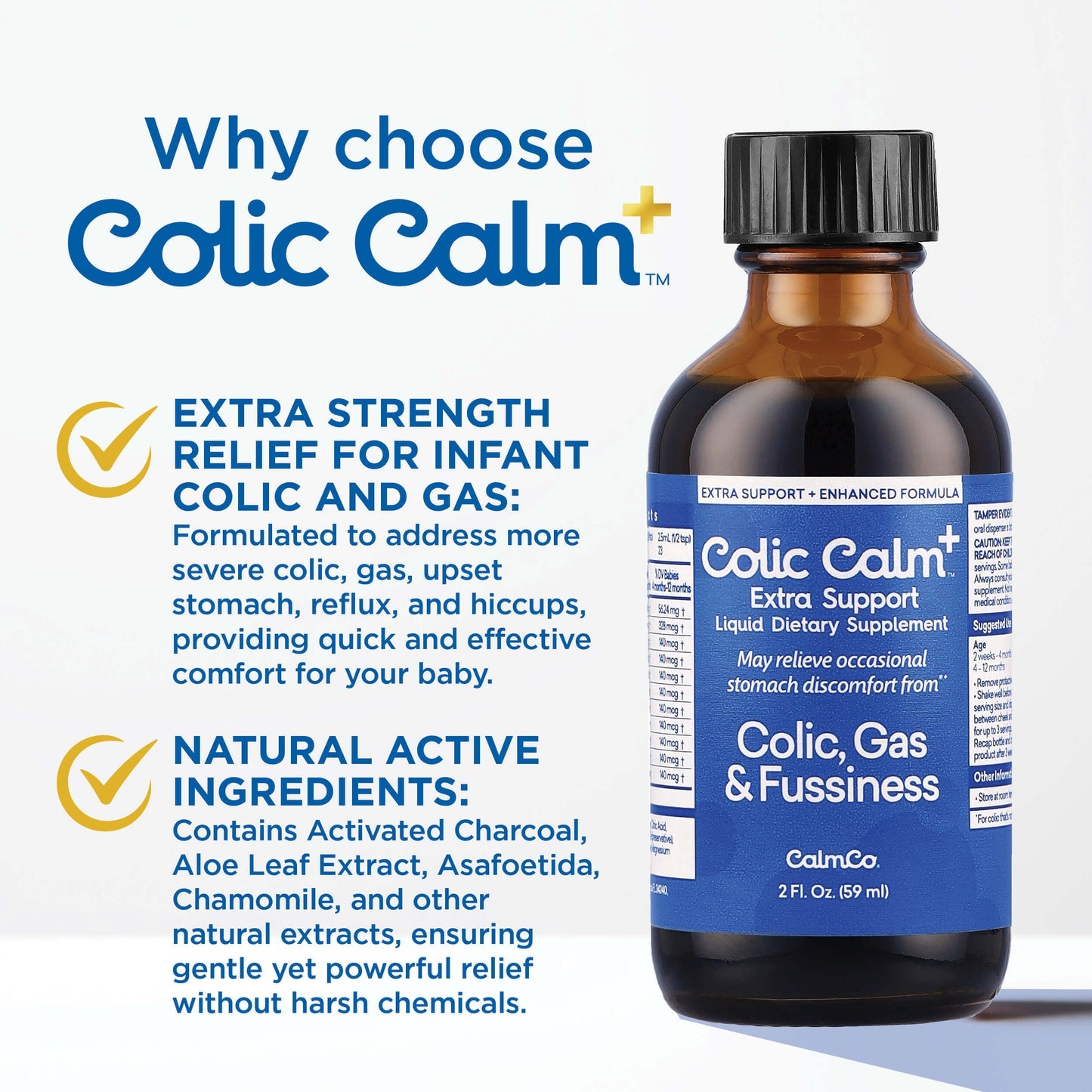 Colic Calm Plus Liquid Dietary Supplement Gripe Water (Extra Strength)